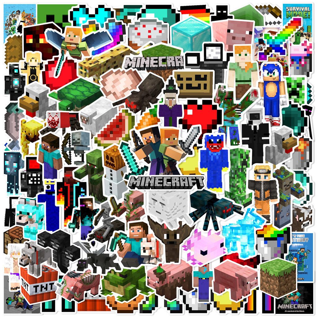 100PCS Hot Games Cartoon Minecraft Waterproof Graffiti Stickers For ...