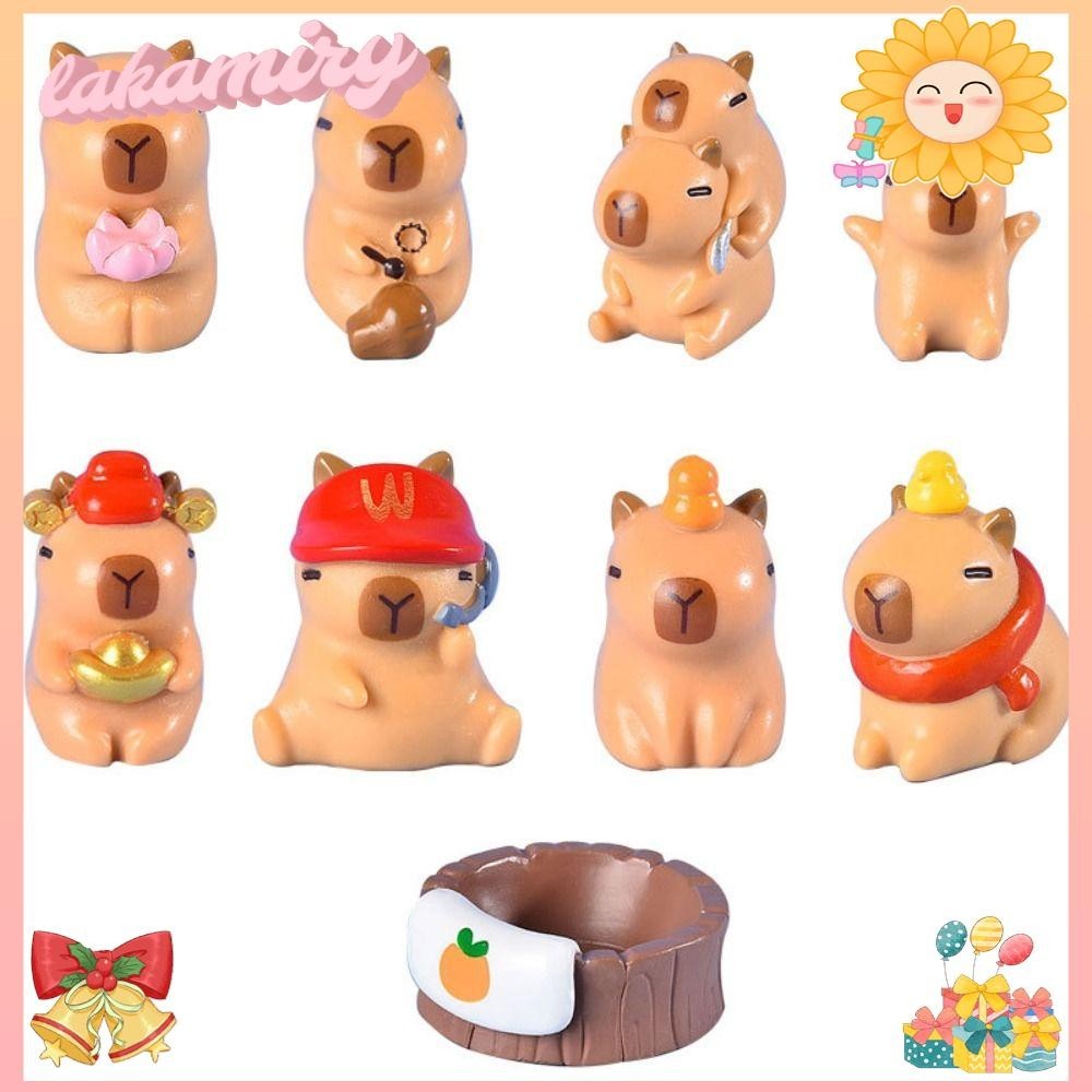 37Pcs Mini Capybara Figures Playset - With Mini Fences, Vegetables, Bridge For Fairy Garden & Diorama Decor - View #11