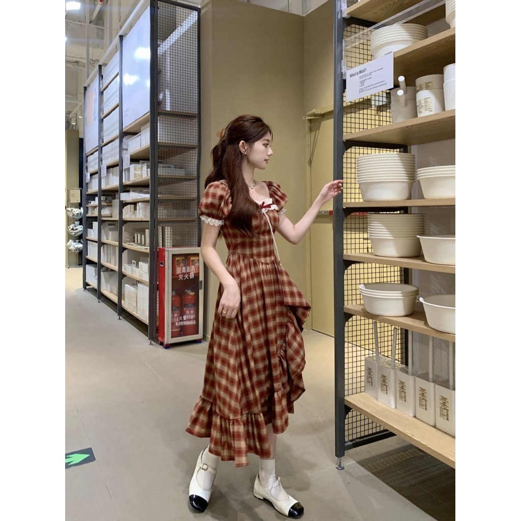 retro dress shopee Jennifer sleeve dress for women retro dress - Dresses Prices