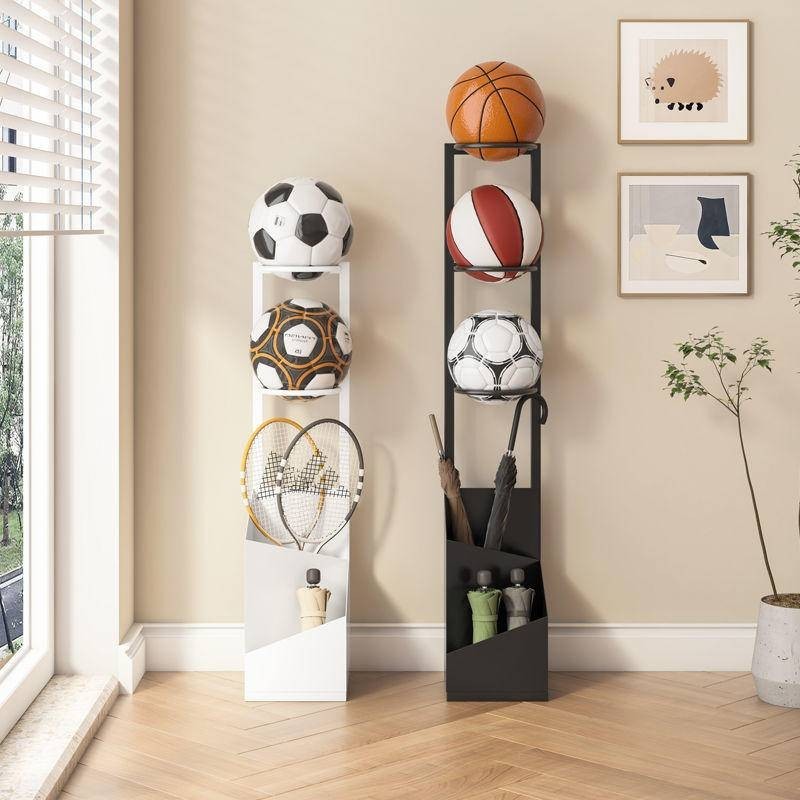 Basketball rack Home sports equipment storage rack Racket football ...
