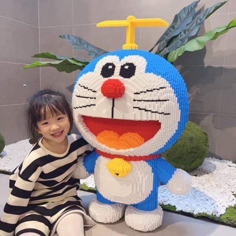 兼容乐高哆啦A梦积木益智拼装玩具成年人高难度女孩拼图礼物摆件