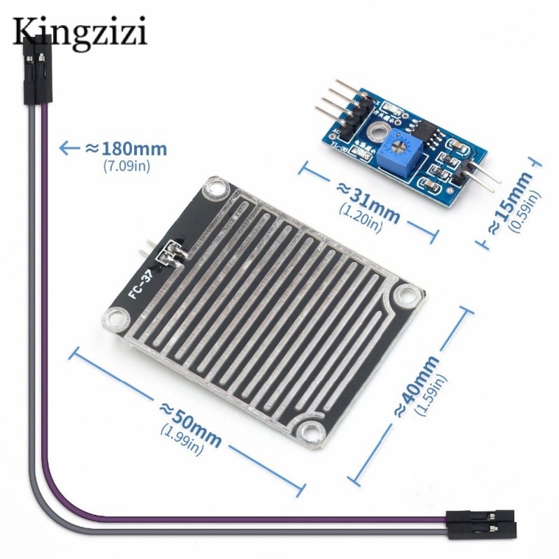 1set/lot Snow/Raindrops Detection Sensor Module Rain Weather Module ...