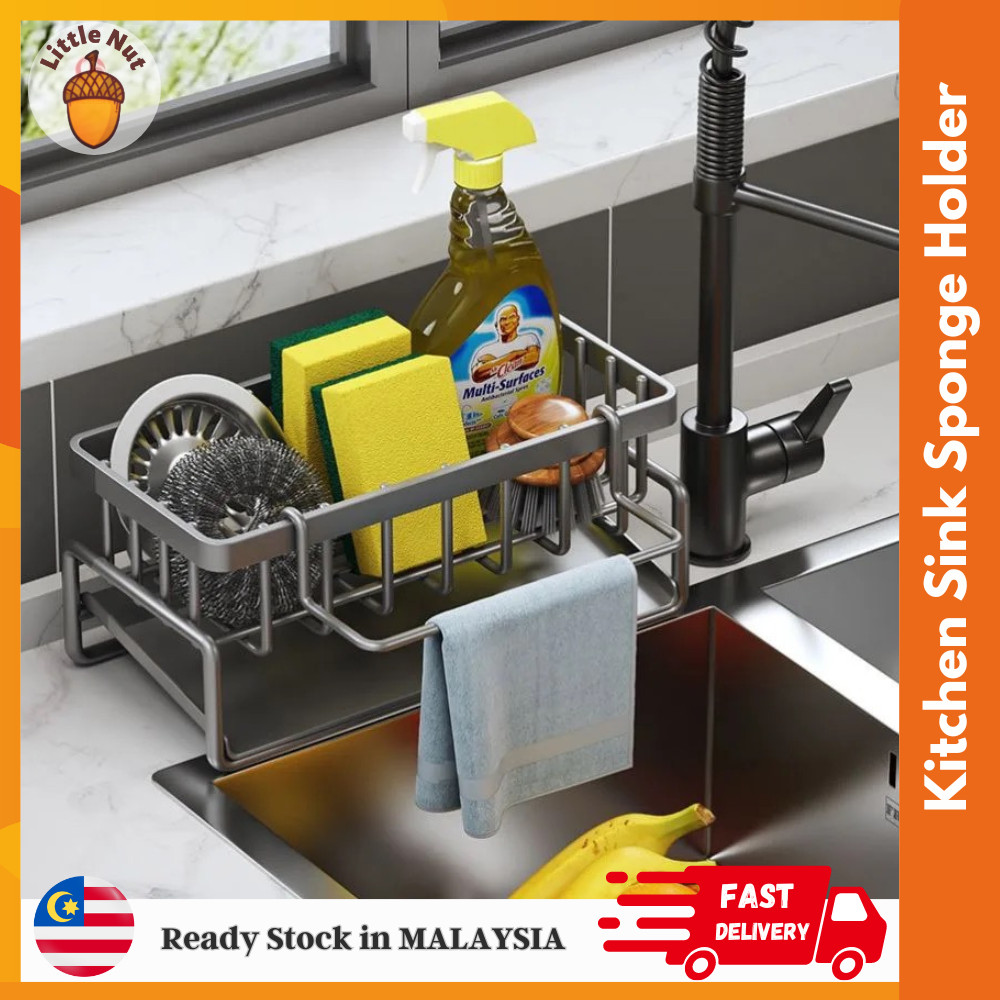 Self-draining Sink Shelf Stainless Steel Kitchen Sink Drain Rack Soap ...