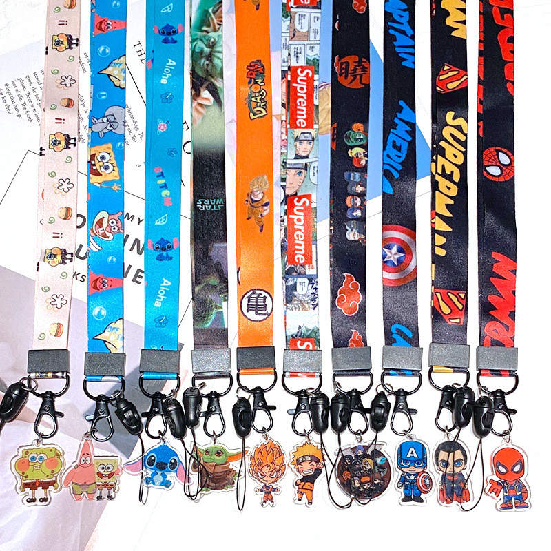 Cartoon Marvel Lanyard SpongeBob SquarePants Hanging Neck Long Rope ...