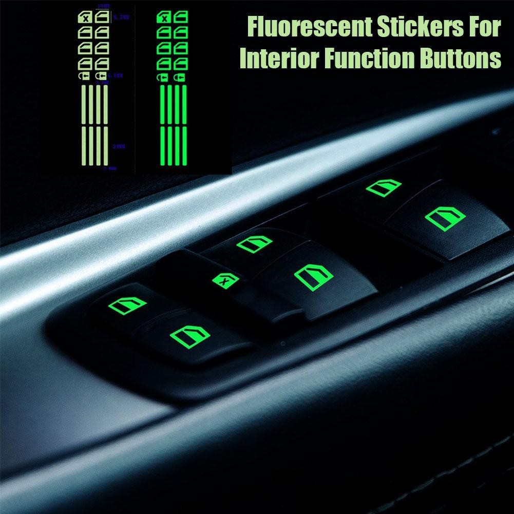 Car Function Button Switch Button Fluorescent Car Stickers Switch Car ...