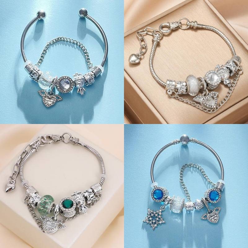 Set Für 99 Pandora Bracelet Couple Bracelets Amour Pour Femmes
