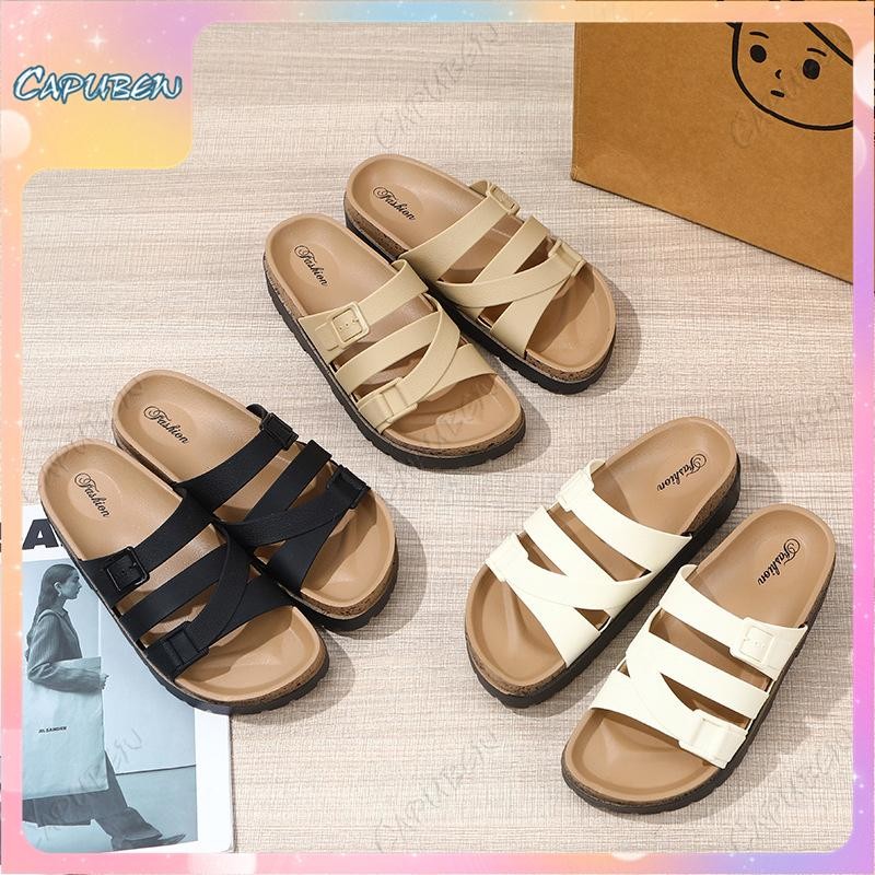 CAPUBEW Sandal untuk Wanita Gaya Korea Kasut Pejabat Sesuai untuk Musim ...