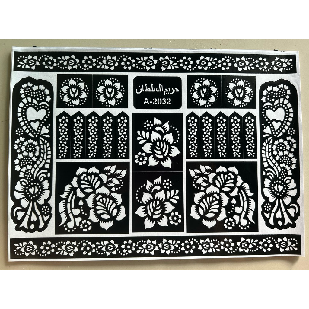Henna Tattoo Stencils for Women/Girl Bride Wedding Body Painting Hand ...
