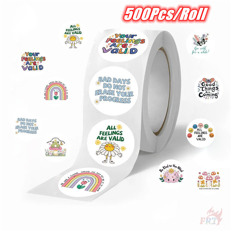 500Pcs/Roll Mental Health Awareness Slang . Kids Rewards Stickers DIY ...