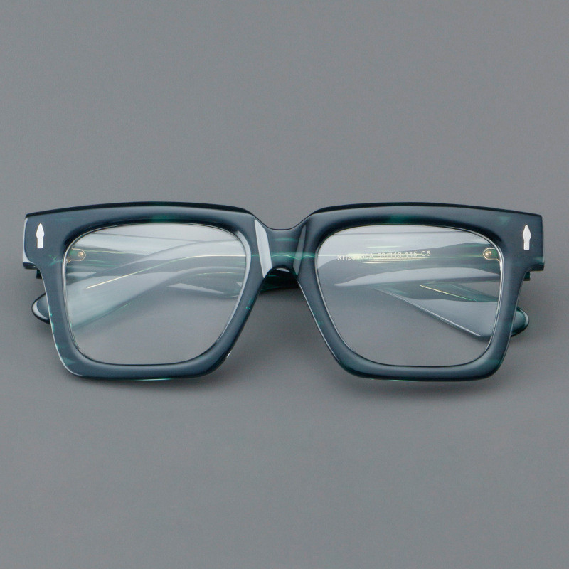 New Style Acetate Glasses Frame Thick Edge Eyeglasses Men Women Square ...