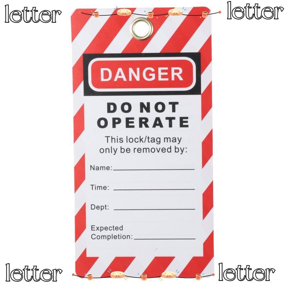 LETTER Danger Do Not Operate Tags, 16.4*9.5 cm/6.5*3.7 inches PVC ...