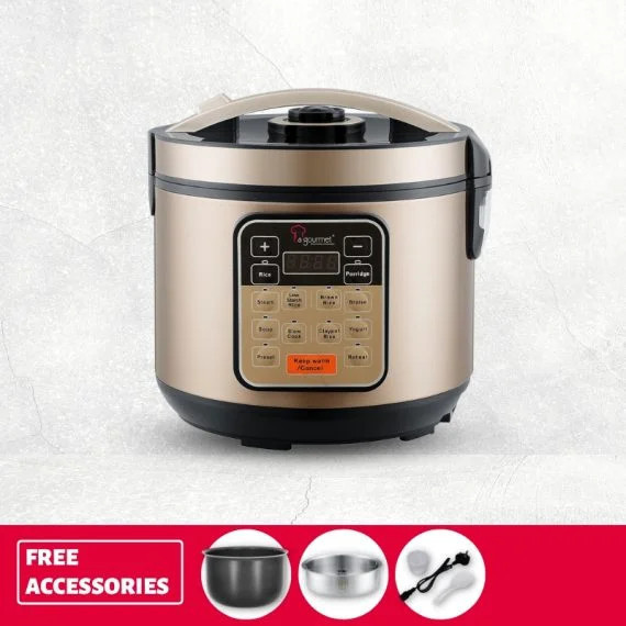 La gourmet Healthy Rice Cooker 1.5L (Goldion / Titanium Black) | Shopee