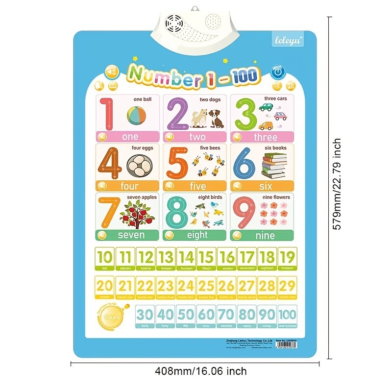 *CT Talking English Educational Chart Sound ABC Chart for Wall Alphabet ...