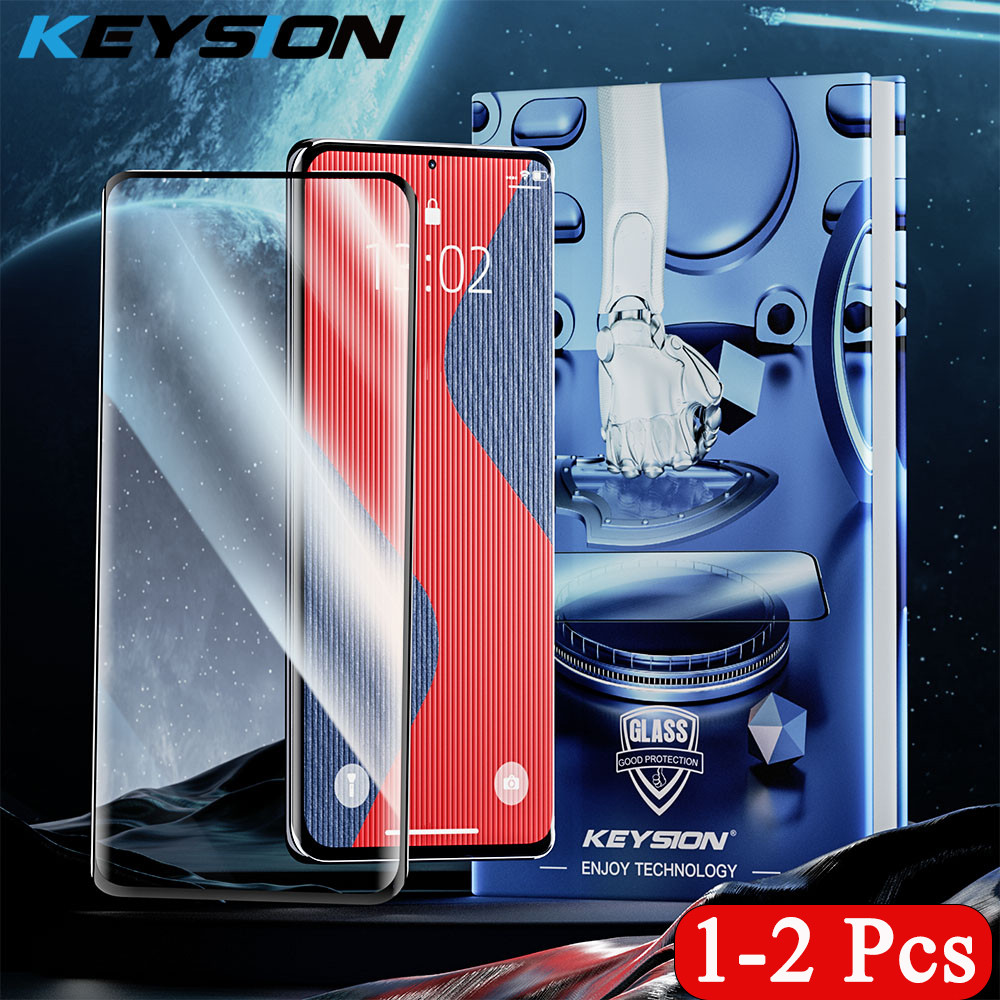 KEYSION Tempered Glass Full Cover for MOTO G85 5G Curved full HD Screen