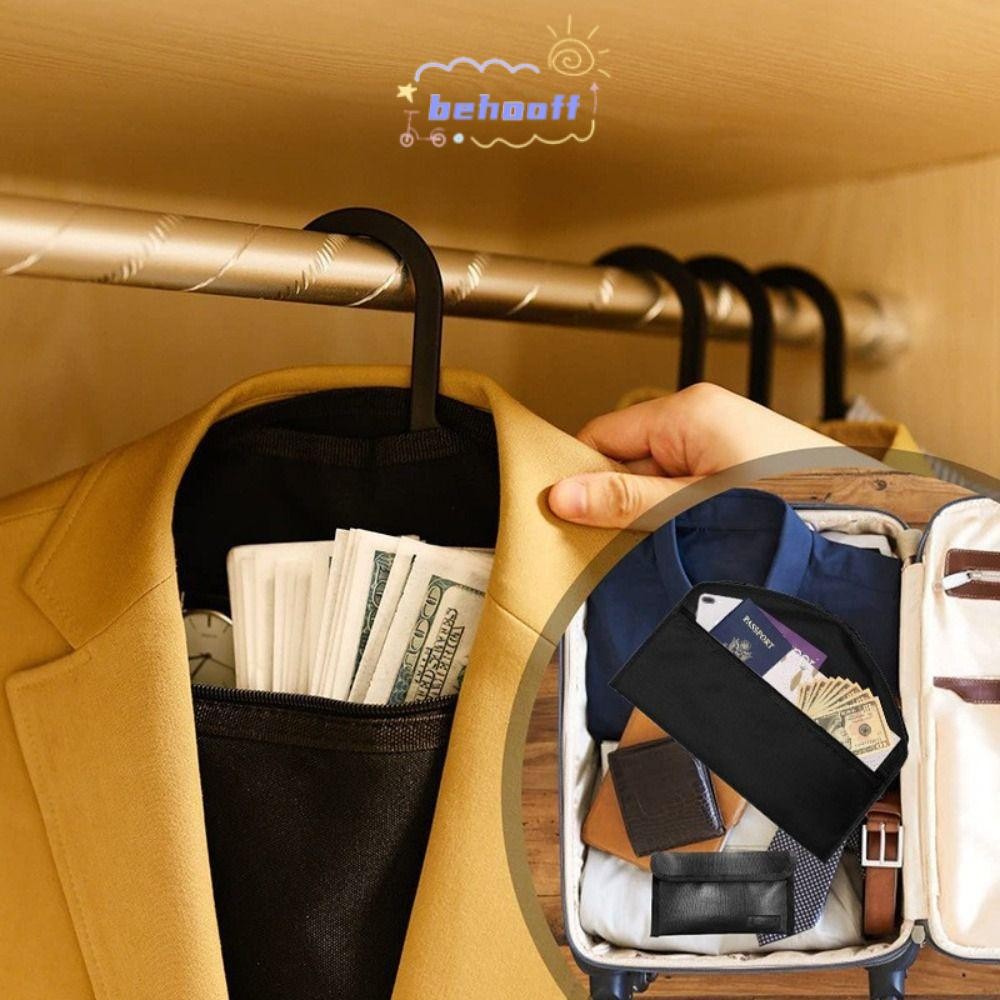 BEHOOFF Water Resistant Hidden Pocket, 2Colors Cloth Hanger Diversion ...
