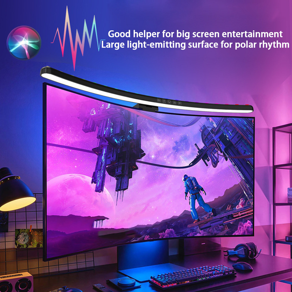 Curved Monitor Light Bar RGB Backlight Computer Screen Lamp 3 Color