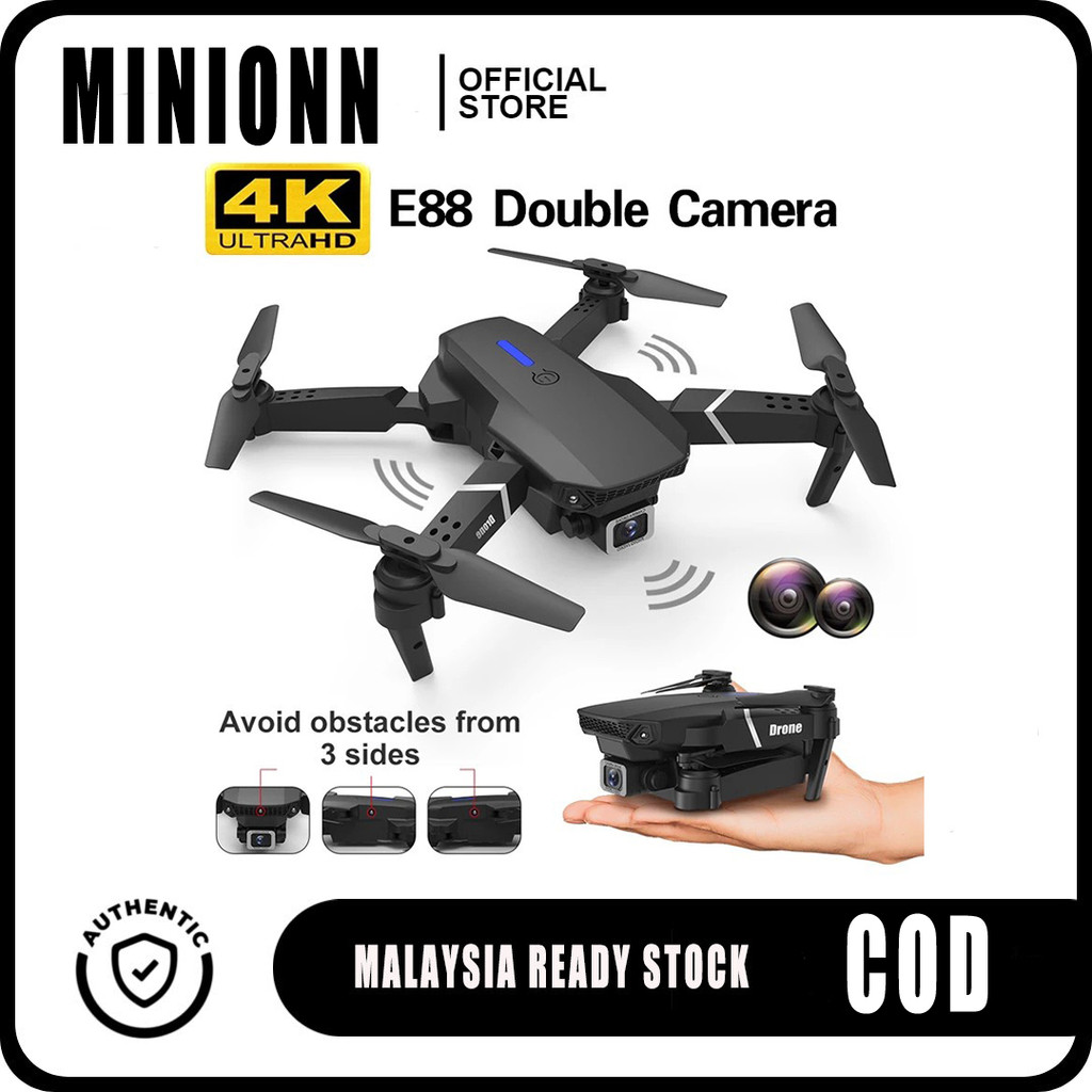 E88 Pro Drone 4k Professional HD RC Airplane Dual Camera Wide Angle ...