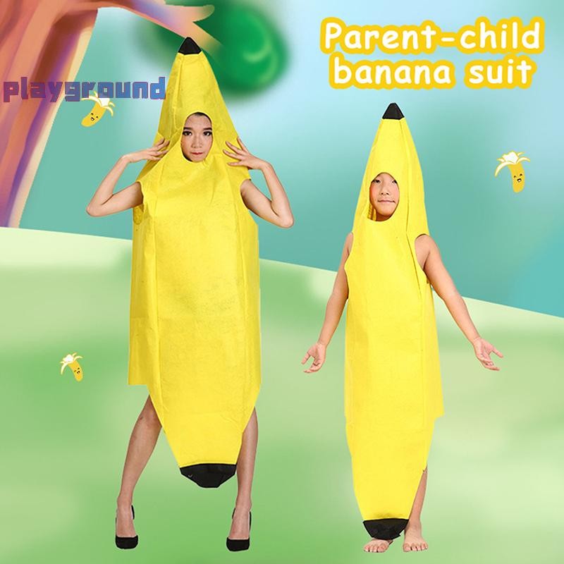 playground] Carnival Clothing Cosplay Adult/Children Funny Sexy Banana  Costume Novelty Halloween Christmas Carnival Party Decorations [New]