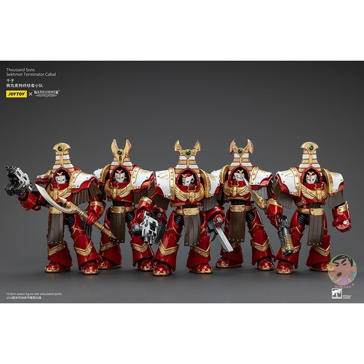 Action Figure JOYTOY Warhammer 40K 1/18 Thousand Sons Sekhmet Terminator Con Combi-Bolter E Arma Achea - Collezionabile 15+ Anni