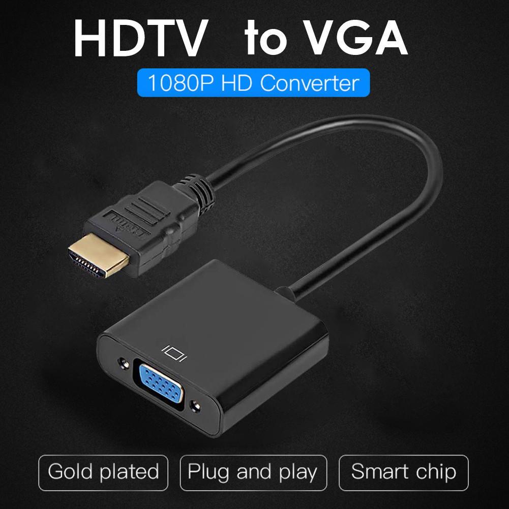 [Getdouble.my] To VGA Adapter Male to Famale 1080P