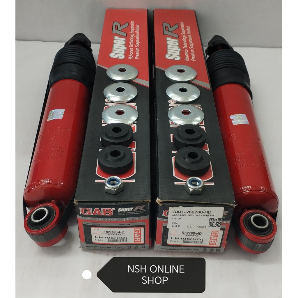 GAB Super R Shock Absorber (Heavy Duty) Front for Toyota Hilux LN106 ...