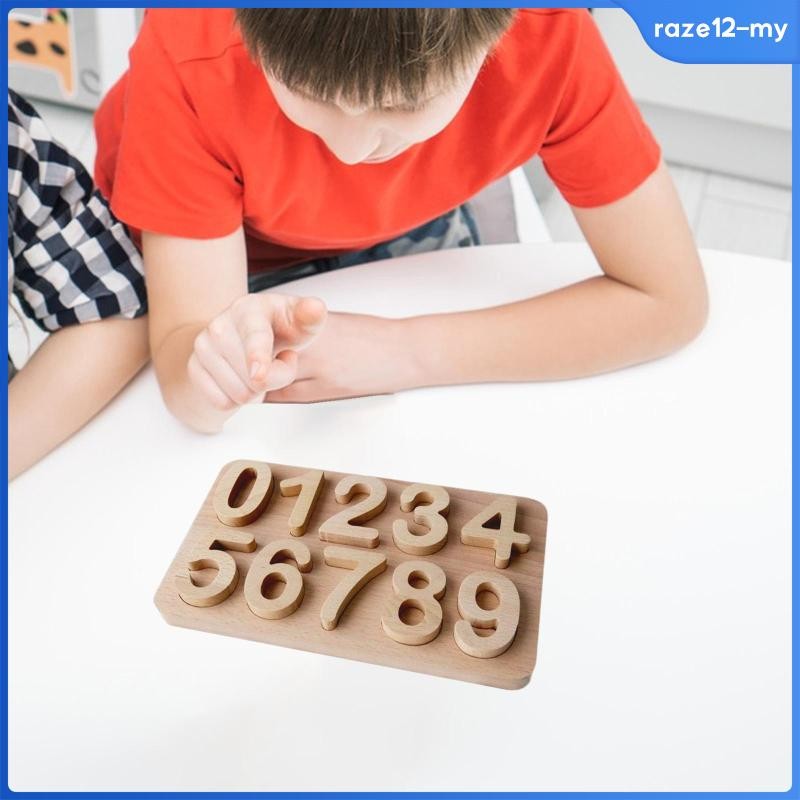 [RazecaMY] Wooden Number Matching Board Math Game Preschool Early ...
