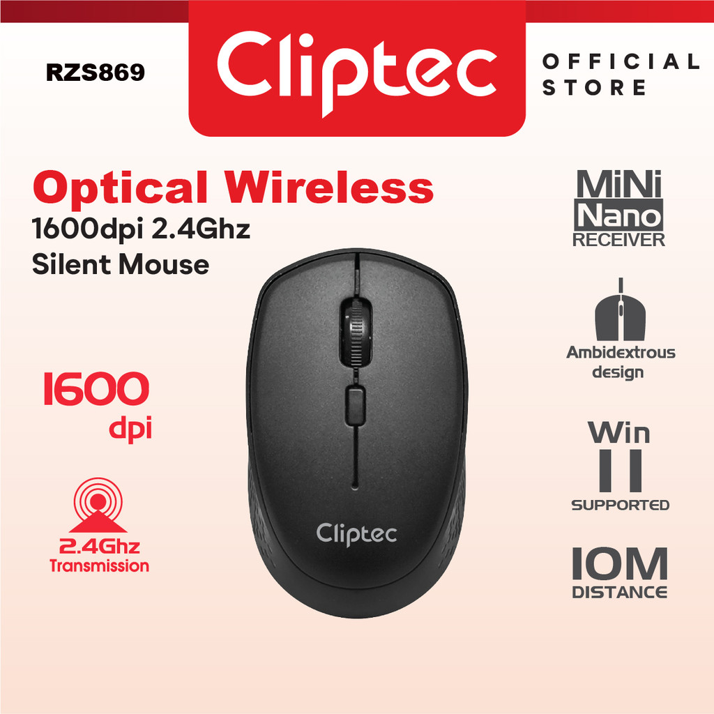 CLiPtec RZS869 1600dpi 2.4Ghz Wireless Optical Mouse (InnoMax) | Shopee ...