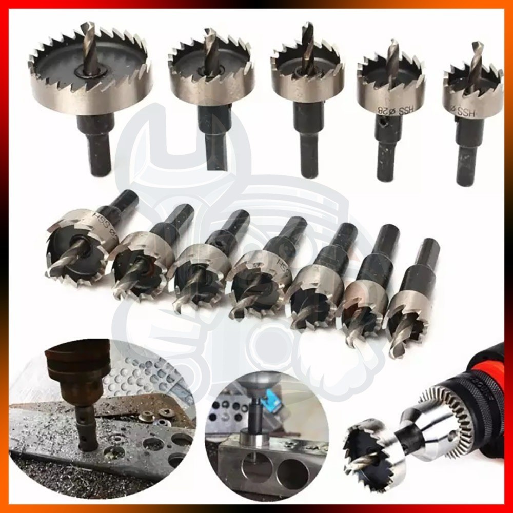 METOTY 9-Piece Hole Saw Set – Carbide Steel Cutters 1″ To 2-1/8″ (25–54 Mm), Laser-Cut Teeth, Includes Mandrel & Hex Key, For Wood, Drywall & Plastic
