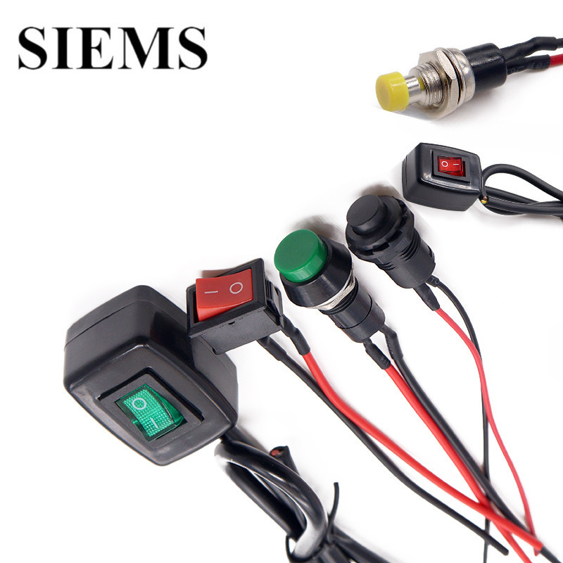 1* Rocker Switch with Wire ON OFF DC12V/10A 24V/5A Car Switch Push ...