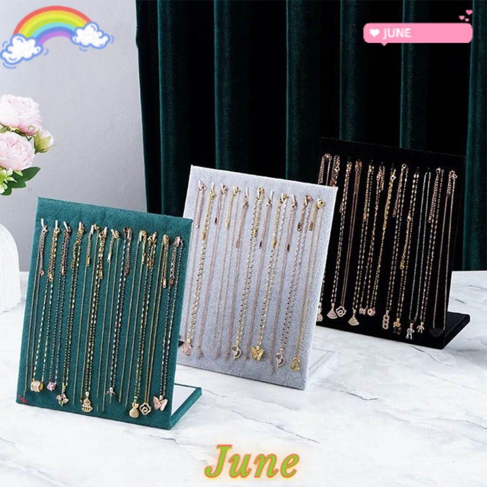 JUNE1 Necklace Display Shelf, Flannel Hanging Bracelet Display Rack ...