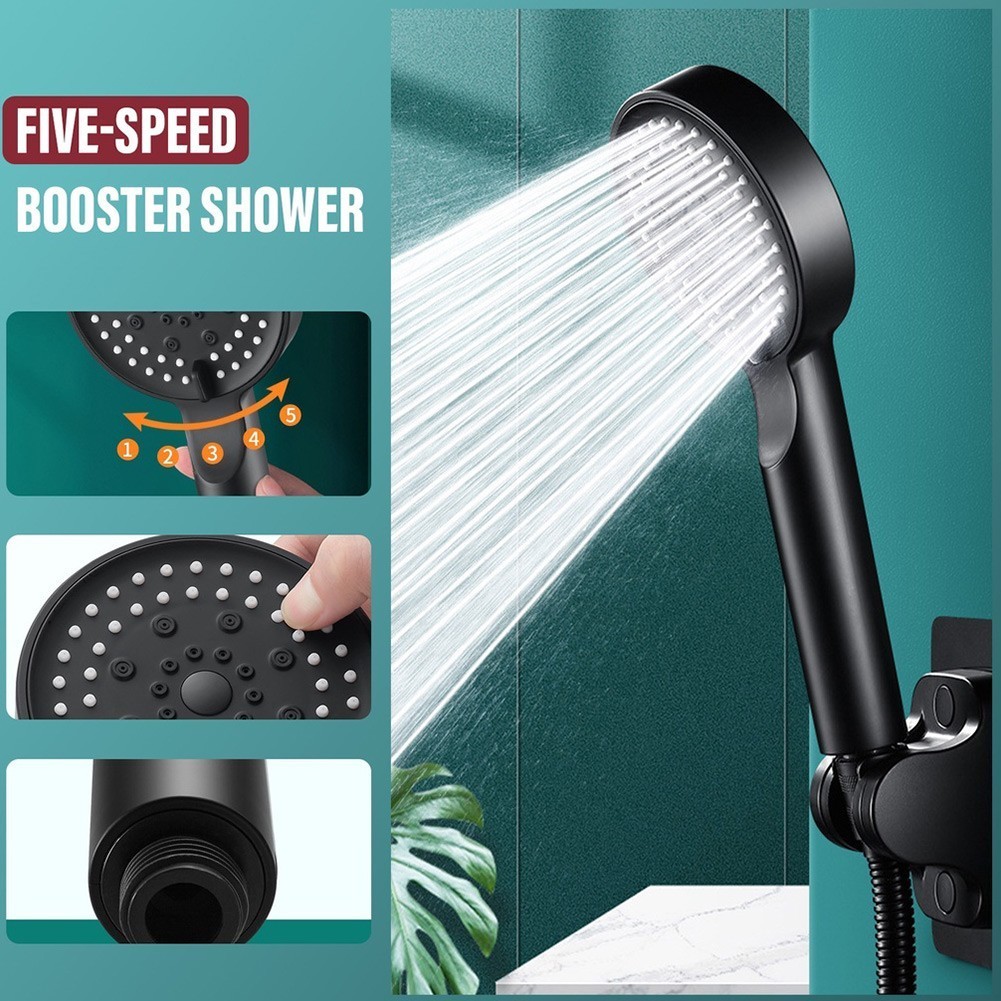 [Super] 5 Mode Adjustable High Pressure Shower Head Spray Handheld ...
