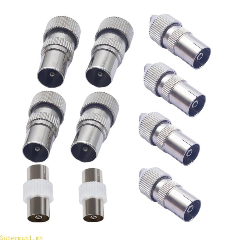 Best Stable Connection TV Antenna Adapters Set of 10pcs Male Female