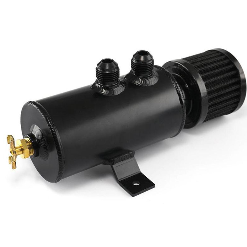 2 Ports Engine Oil Tank AN10 Universal Baffled Reservoir Oil Fuel Catch
