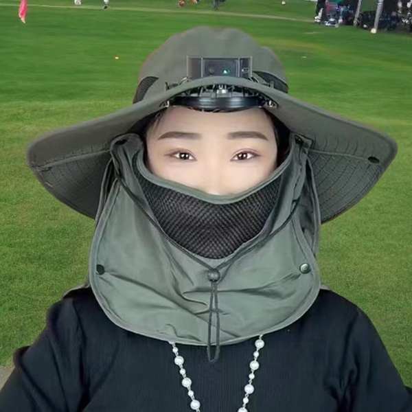 topi kerja panas haiking topi kebun summer sun outdoor fan fishing hat ...