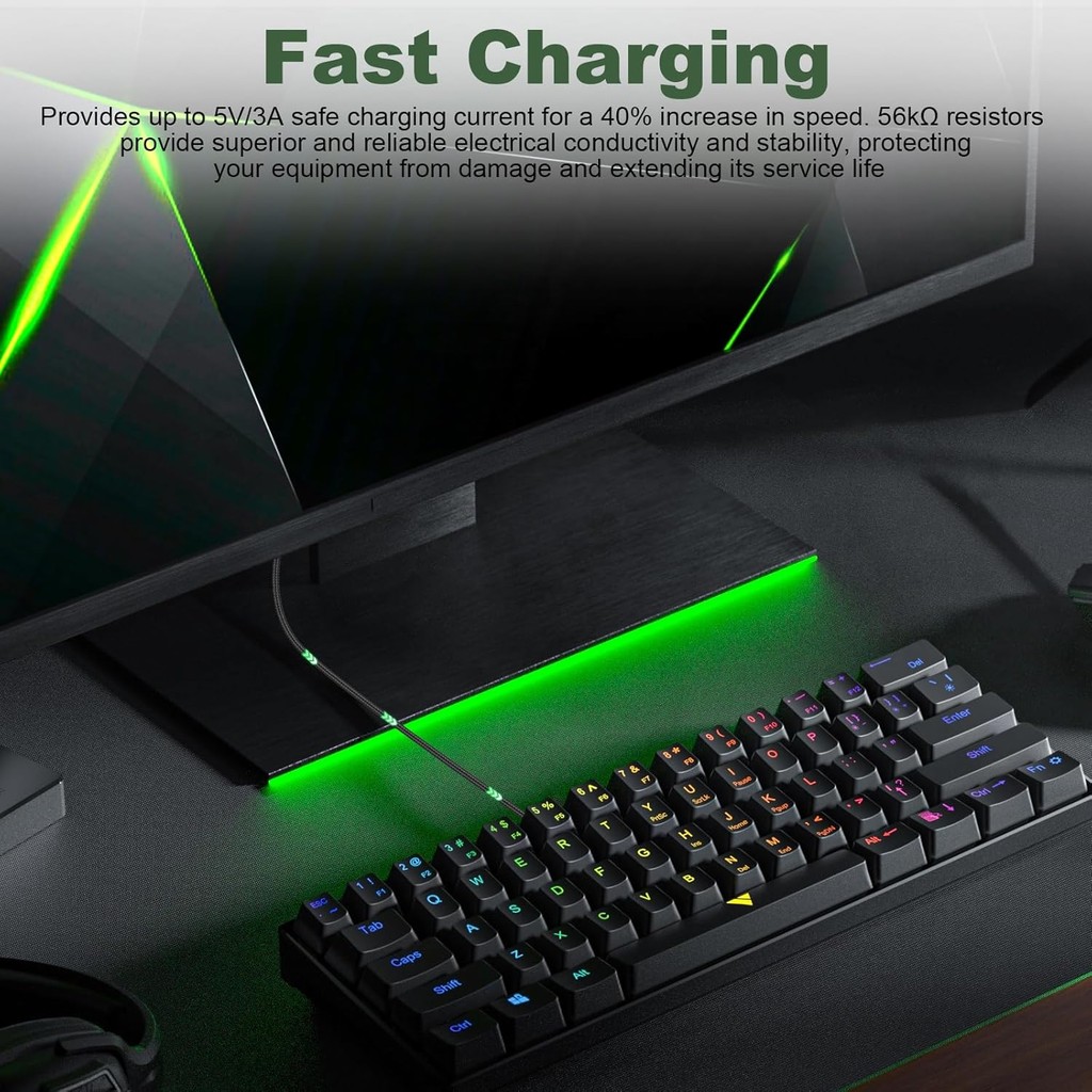 Type C Charging Cable Compatible with Razer BlackWidow V3 Pro ...