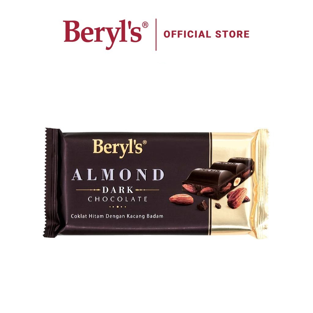 Beryl's Coklat Hitam Dengan Kacang Badam | Beryl's Almond Dark ...
