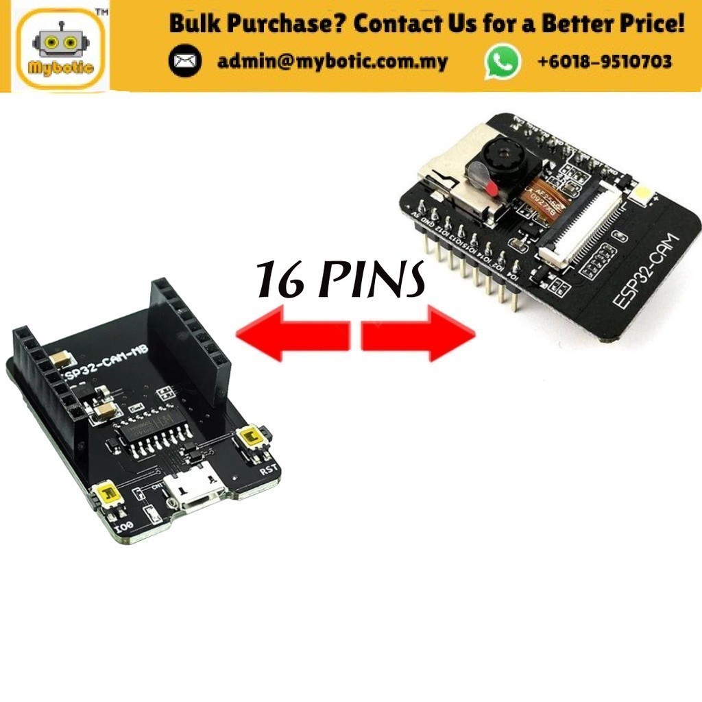 ESP32 CAM WIFI + BLUETOOTH DEVELOPMENT BOARD WITH OV2640 CAMERA MODULE ...