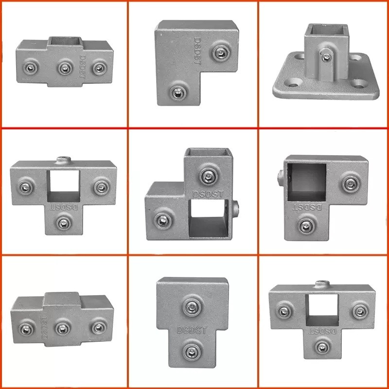 25/30mm Square Pipe Connector Galvanized Steel Pipe Joint Solder-Free ...