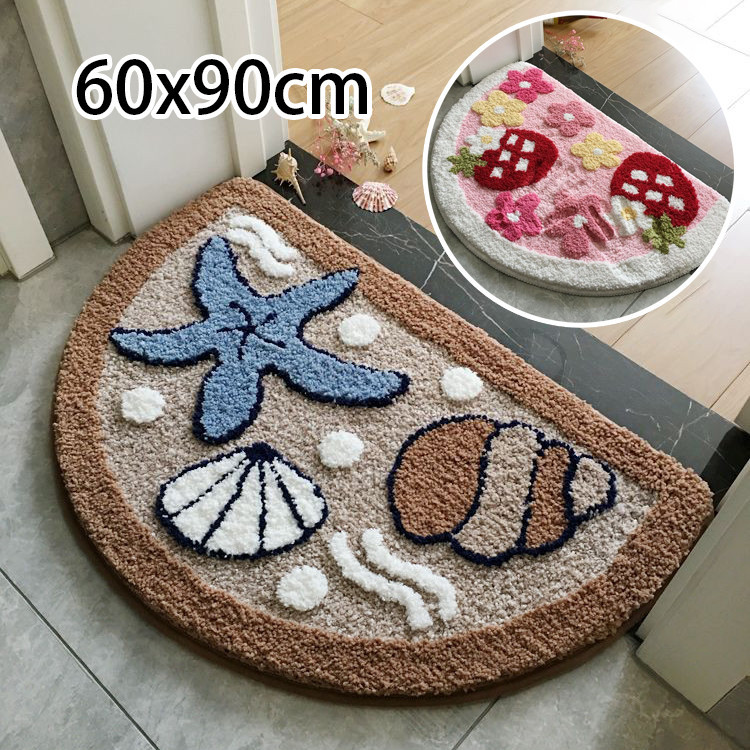 60x90cm Starfish Strawberry Quick-Drying Bath Mat with Cute Cartoon ...