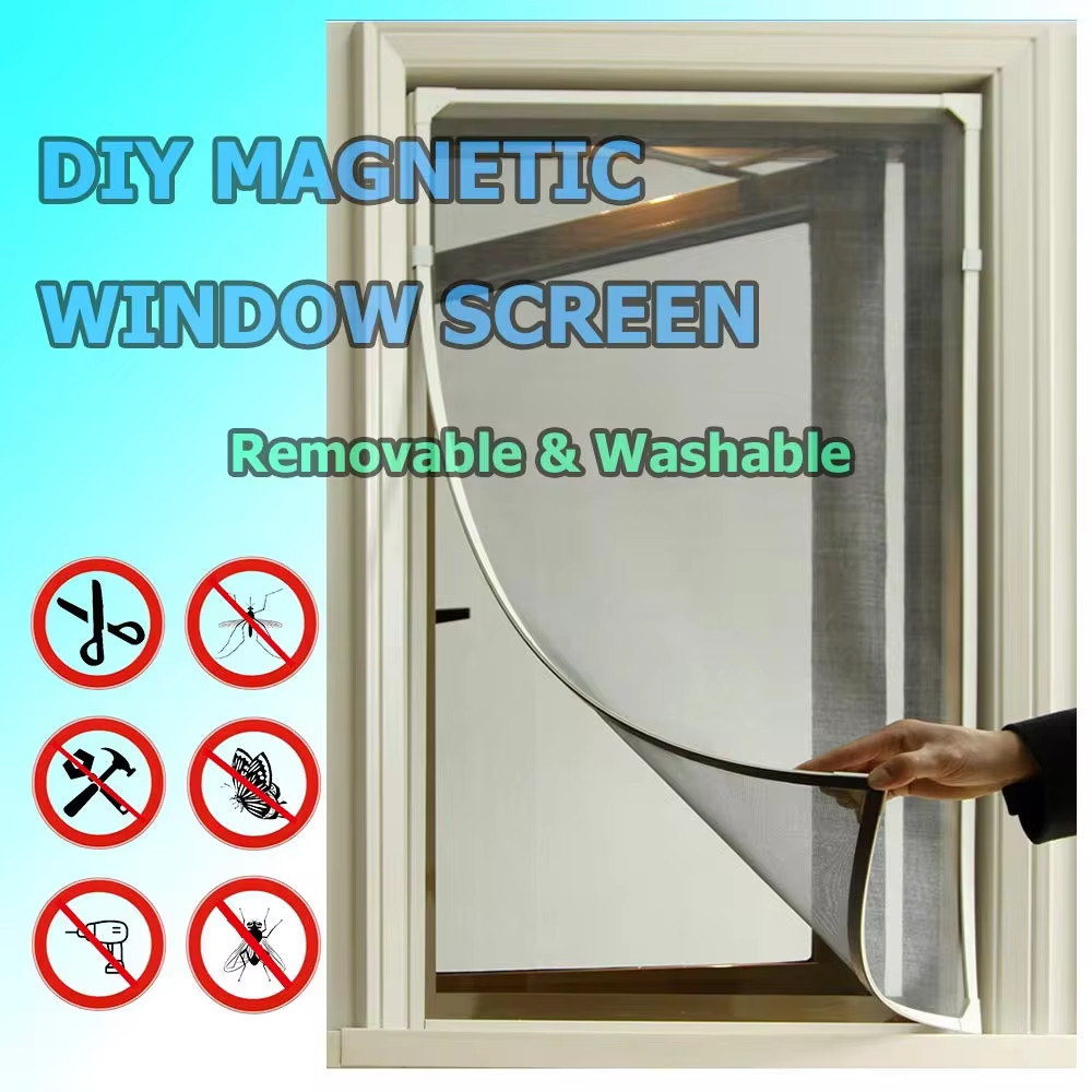 180x200cm Big Magnetic Window Net Removable Washable Mesh Mosquito ...