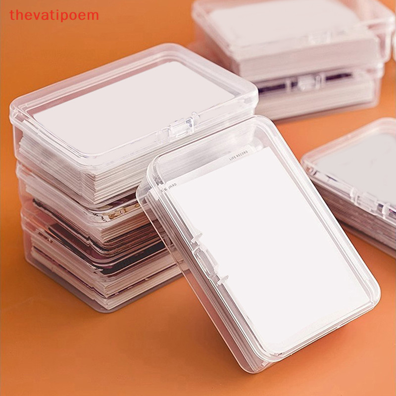 [thevatipoem] 1/3pcs Transparent Plastic Boxes Playing Cards Container Storage Case Packing
