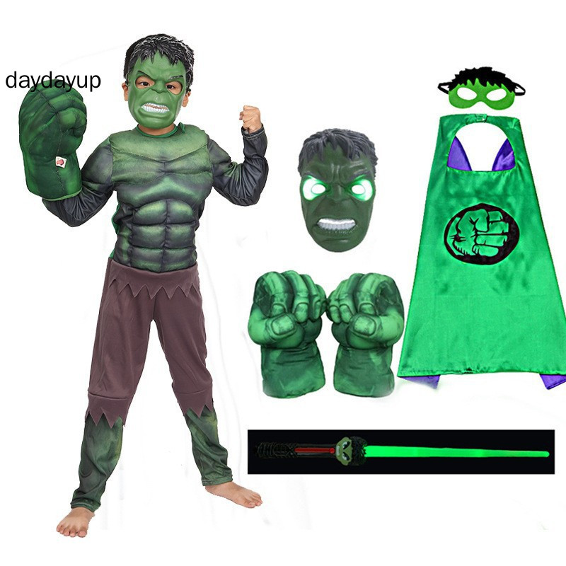 Children Halloween Hulk Muscle Clothing Hulk Stage Role Playing Costume ...