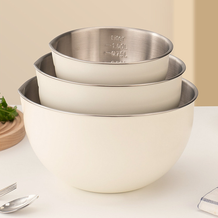 【ALLEN】1.5L/2.5L/4.5L 304Sst mixing bowl/Baking Special Basin/Deepen ...
