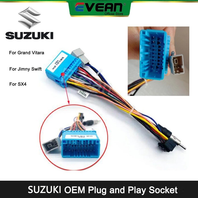 Evean Car Android Player Radio Plug and play Power Cable For Suzuki