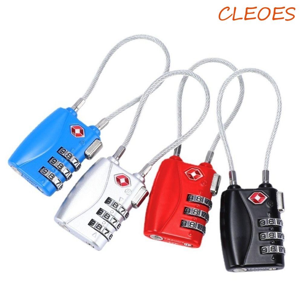 CLEOES Customs Password Lock, TSA 3 Digit Code Lock Padlock, Colorful ...