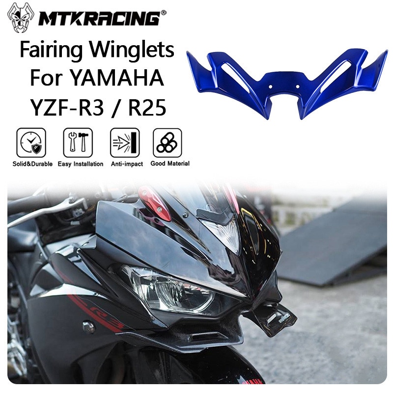 Deflector For YAMAHA YZF-R3 / R25 2019-2024 Front Fairing Winglets ...