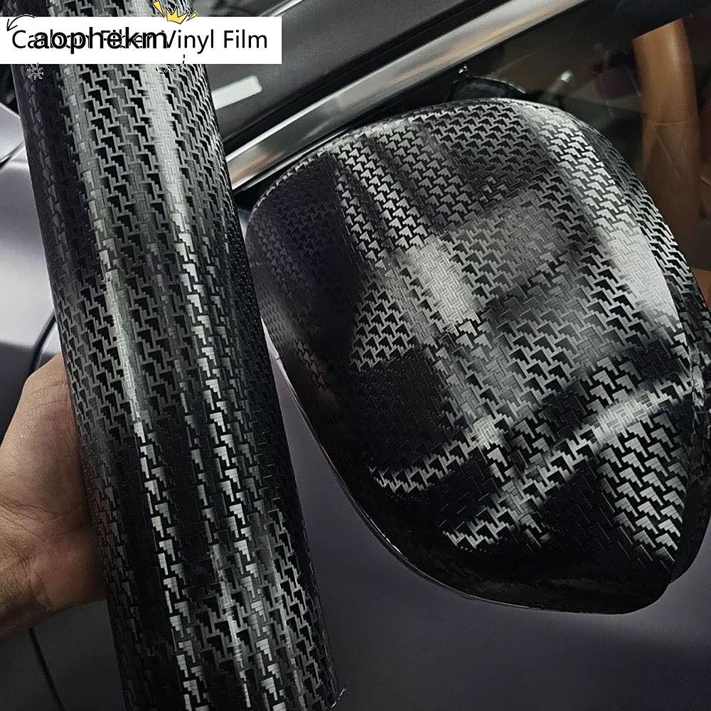 AOPHEKM Carbon Fiber Vinyl Film, High Gloss 50x30CM 152x10CM Motorcycle ...