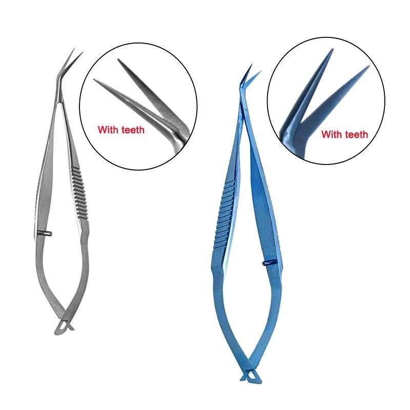 Ophthalmic IOL Scissors IOL Lens Cutter Scissors with Teeth Eye Micro ...