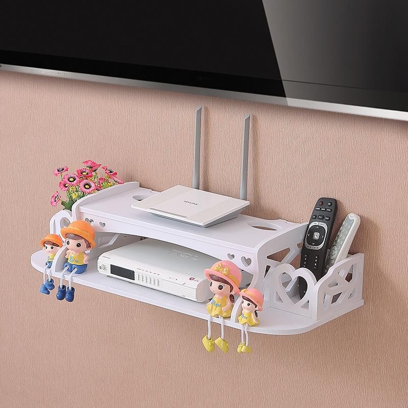 Wifi Router Rack 2 Layer Wall Hanging Storage Rack DVD Player TV Rack ...