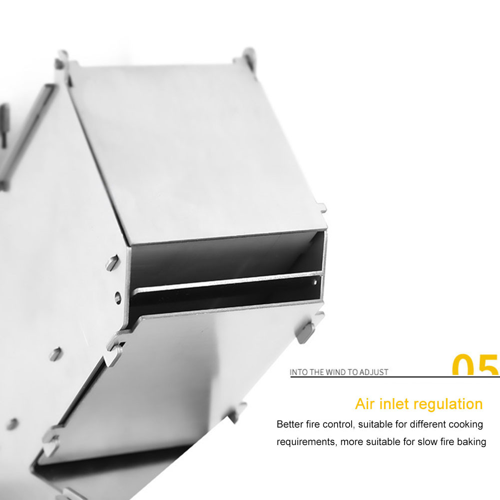 sunyuey BBQ Rocket Stove Portable Camping Wood Stove Stainless Steel